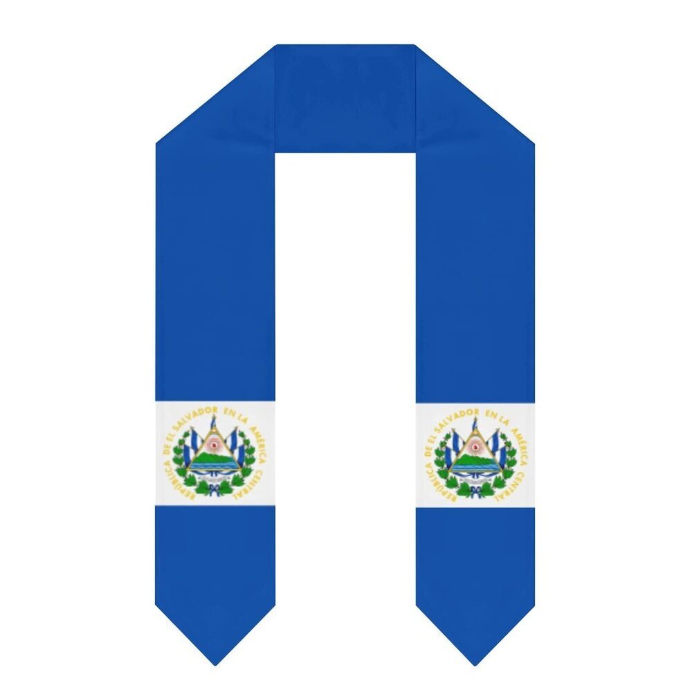 4015 Graduation Stole for Adults - El Salvador Flag